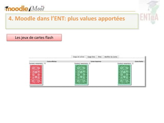 4. Moodle dans l’ENT: plus values apportées

  Les jeux de cartes flash
 