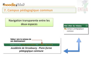 7. Campus pédagogique commun

  Navigation transparente entre les
           deux espaces
 