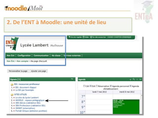 2. De l’ENT à Moodle: une unité de lieu
 