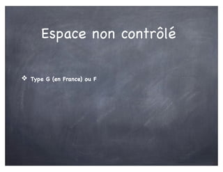 Espace non contrôlé
❖ Type G (en France) ou F
 