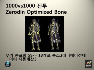 1000vs1000 전투
Zerodin Optimized Bone




무기 본포함 59-> 18개로 축소.(애니메이션데
 이터 자동계산.)
 