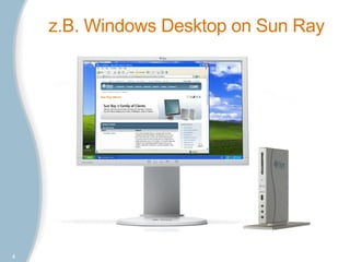 z.B. Windows Desktop on Sun Ray




4
 