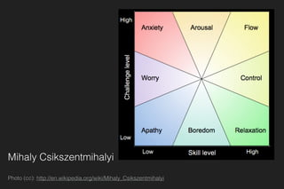 Mihaly Csikszentmihalyi
Photo (cc): http://en.wikipedia.org/wiki/Mihaly_Csikszentmihalyi
 
