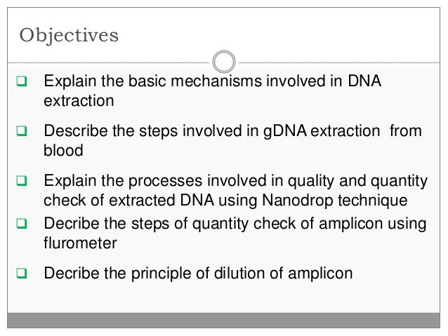 dna extraction and quantity quality check