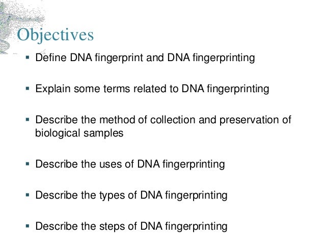 a description of dna fingerprinting also referred to as dna profiling and dna typing • a minisatellites (also referred as vntr) is a section of dna that consists of a short series of bases 10–60 base pairs • their analysis is useful in genetics and biology research, forensics, and dna fingerprinting. a description of dna fingerprinting also referred to as dna profiling and dna typing • a minisatellites (also referred as vntr) is a section of dna that consists of a short series of bases 10–60 base pairs • their analysis is useful in genetics and biology research, forensics, and dna fingerprinting.