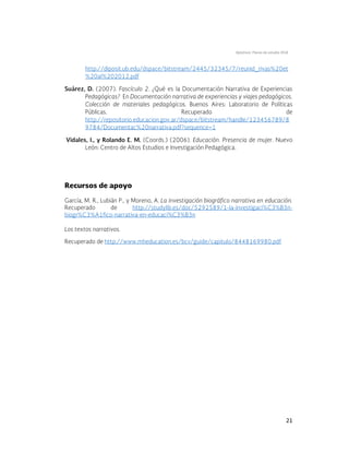 Optativos. Planes de estudio 2018
21
 