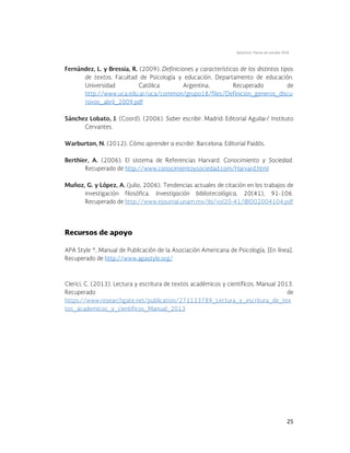 Optativos. Planes de estudio 2018
25
 