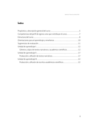 Optativos. Planes de estudio 2018
3
 