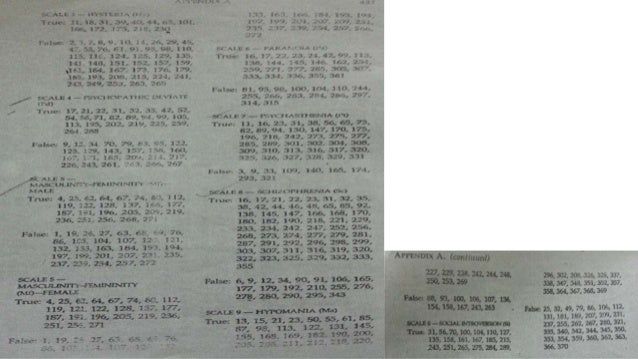 mmpi test questions answers