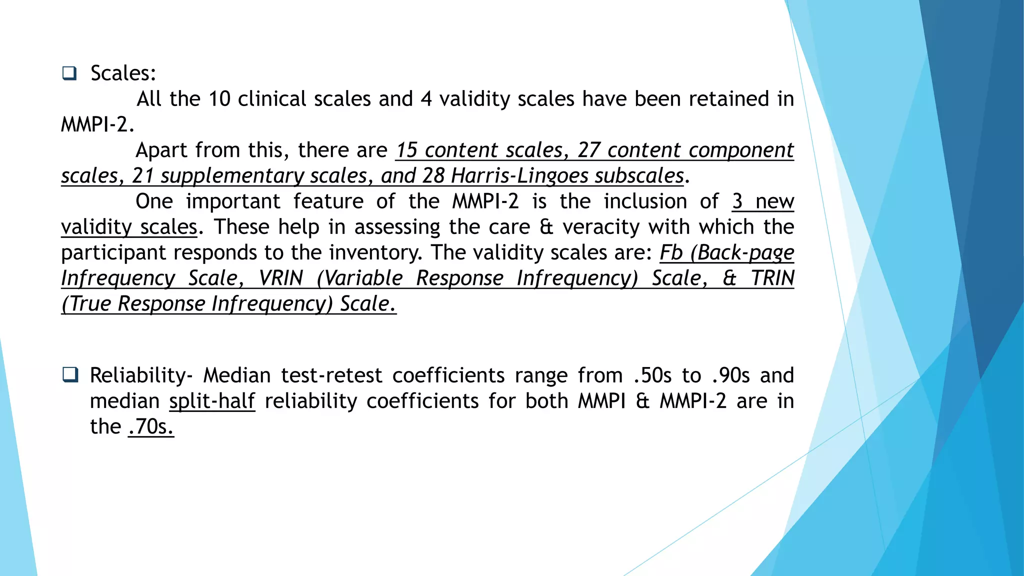 Minnesota Multiphasic Personality Inventory Mmpi Pptx Minnesota Multiphasic Personality Inventory Mmpi Pptx