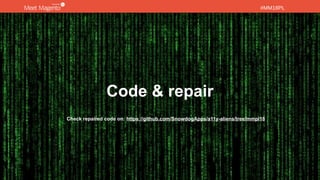 #MM18PL#MM18PL
Code & repair
Check repaired code on: https://github.com/SnowdogApps/a11y-aliens/tree/mmpl18
 