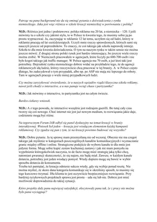 Wywiad Z Markiem Dorobiszem Dyrektorem Kreatywnym Next Pdf