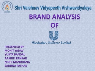 HUL (hindustan unilever limited) #brandanalysis | PPT