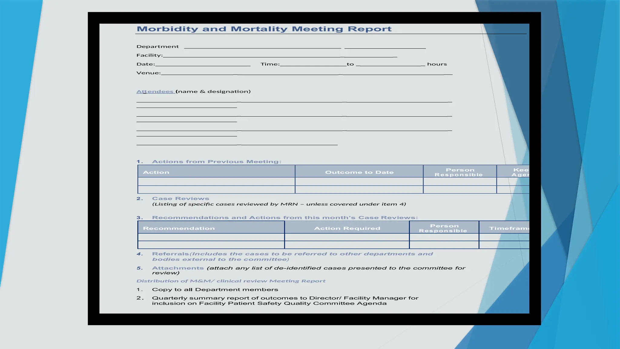 patient mortality and morbidity power point | PPTX