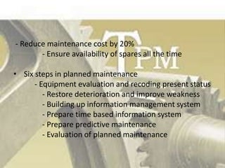 tpm (total productive maintenance) | PPTX