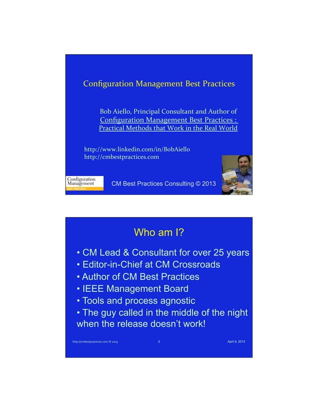 Configuration best practices, configuration management system | XAKY