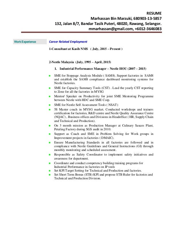 Mm resume feb 2016