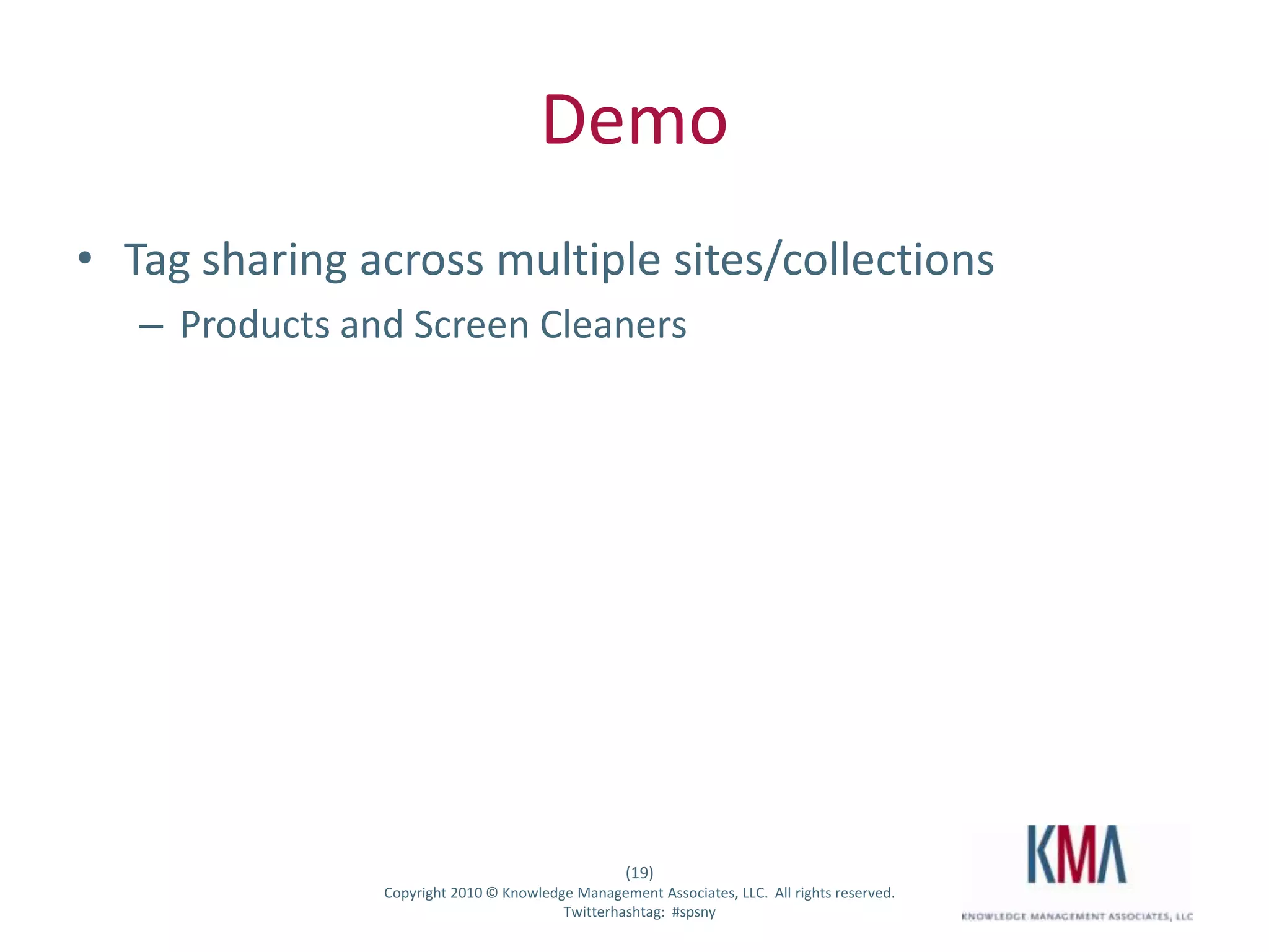 IA Questions“I’m in the marketing group, and I just finished a new product sheet for the X-21 project – do I keep it on my site, or on the products site, or save it to both places?”“I’m in the product group, and there’s a product information sheet for the X21 Screen Cleaner – is that the most recent version, or do I have to double check on another site?”“I’m searching for information on the X-21 product – do we call it ‘X21’, or ‘X-21’?  Why can’t we use both?”