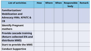 Mms Program Comprehensive Action Plan for MMS Program Implementation in Healthcare ...