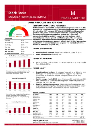 sql developer | outsourcing glossary | outsource... MMS - initiation of equity research report | PDF