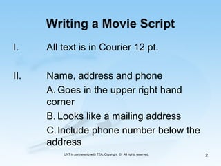 Script Writing | PPT