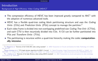 Introduction
Introduction
Background of High Efficiency Video Coding (HEVC)3
The compression efficiency of HEVC has been i...
