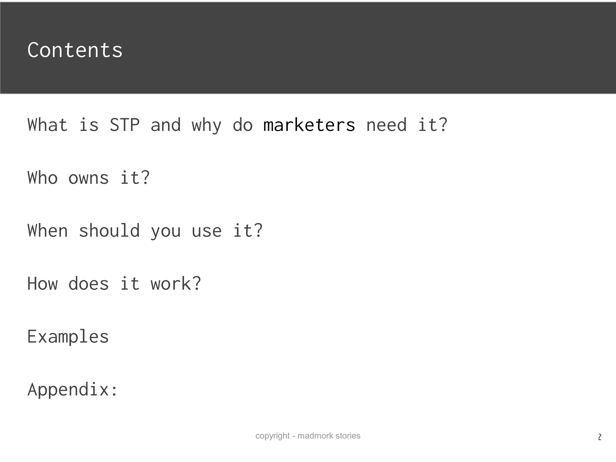 MMS STP framework: How to Reach the Right Customer | PPTX