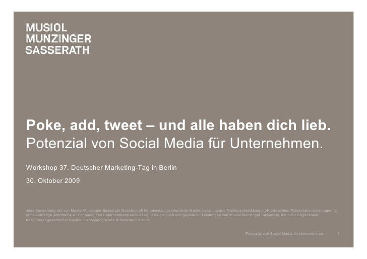 Social Media Workshop Deutscher Marketing 09