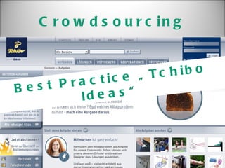 Crowdsourcing Best Practice „Tchibo Ideas“ 