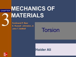 Comprehensive Analysis of Torsion in Mechanics of Materials | PDF