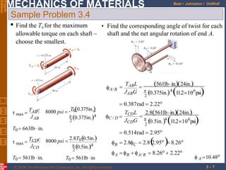 Comprehensive Analysis of Torsion in Mechanics of Materials | PDF