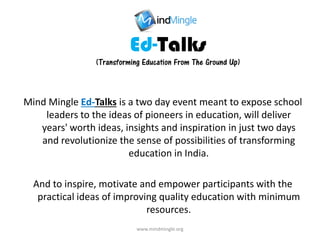 Mind Mingle Ed Talks | PDF