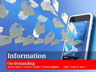 On-demanding need a price ! Need a report ! Need support … And I want it now ! Information 