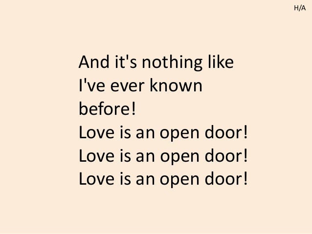 Mmt Love Is An Open Door