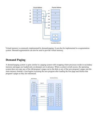 Operating system Memory management | PDF