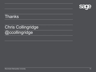 Thanks
Chris Collingridge
@ccollingridge

Manchester Metropolitan University

51

 