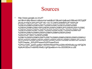 Sources
• http://www.google.co.in/url?
sa=t&rct=j&q=&esrc=s&source=web&cd=3&cad=rja&uact=8&ved=0CCgQF
jAC&url=http%3A%2F%2F140.133.72.206%3A8080%2F7300%2F
%25E4%25B8%2596%25E7%2595%258C%25E5%2590%258D
%25E6%259B%25B2100%25E9%25A6%2596%2F%25E8%25A1%258C
%25E9%258A%25B7%25E7%25A0%2594%25E7%25A9%25B6%2F
%25E6%25B2%2588%25E6%25B0%25B8%25E6%25AD
%25A3%2F18031%25E8%258B
%25B1%25E6%2596%2587%25E7%2589%2588%25E6%2595%2599%2
5E5%25AD%25B8%25E9%2585%258D%25E4%25BB%25B6%2Fcontent
%2FChapter_20%2FPresent%2FPowerPoint
%2Fburns05_ppt20.ppt&ei=XbW0VKbeDYKauQSkn4D4Dw&usg=AFQjCN
HyNJ4V2EwJ1ndbWErWeEz1gfrQpw&bvm=bv.83339334,d.c2E
 