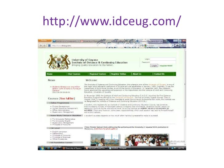 Implementing moodle at university of guyana