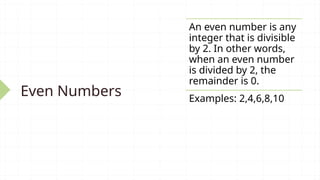 Comprehensive Overview of Numbers, Number Systems, and Their Properties ...