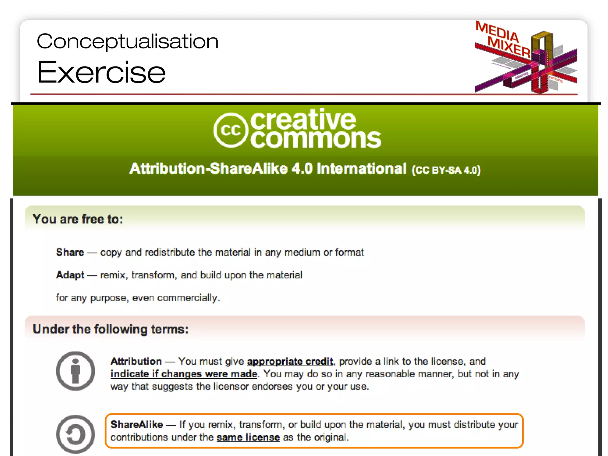 Conceptualisation

Exercise

Slide 49 of 65

 
