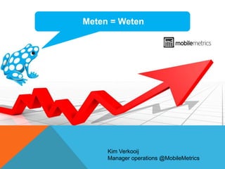 Meten = Weten Kim Verkooij Manager operations @MobileMetrics 