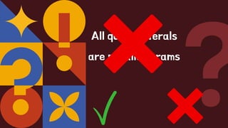 All quadrilaterals
are parallelograms
 