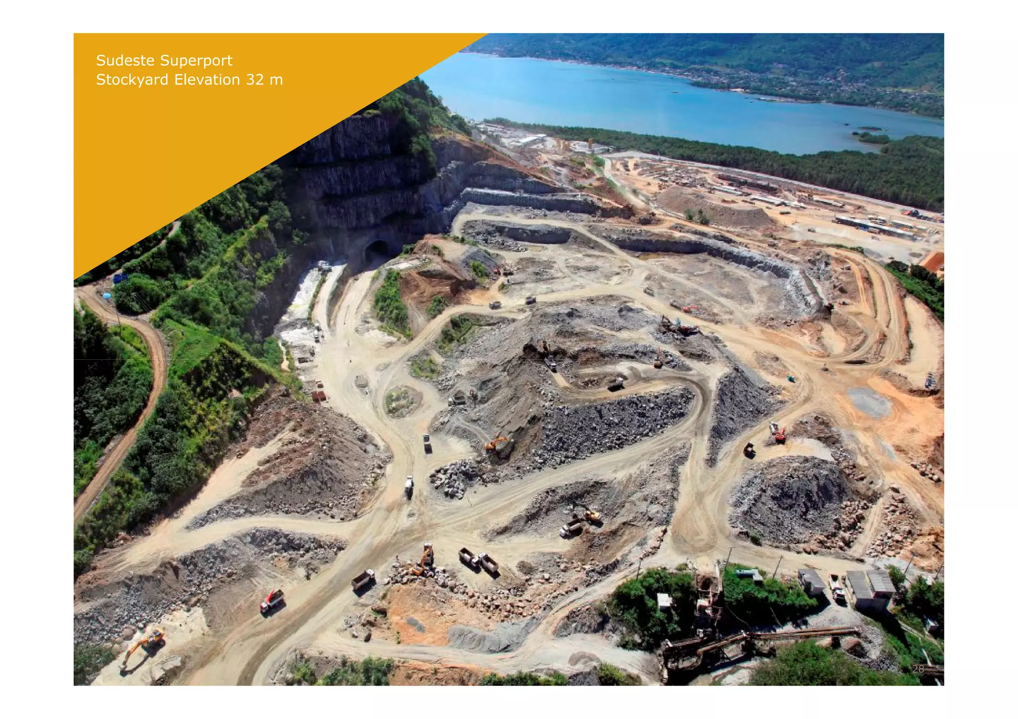 Sudeste Superport
Stockyard Elevation 32 m
28
 