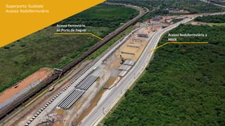 Superporto Sudeste
Acesso Rodoferroviário


                         Acesso Ferroviário
                         ao Porto de Itaguaí
                                               Acesso Rodoferroviário à
                                               MMX
 