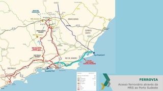 FERROVIA
Acesso ferroviário através da
MRS ao Porto Sudeste

 