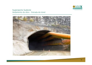 Superporto Sudeste
Andamento da obra – Entrada do túnel




                                       18
 