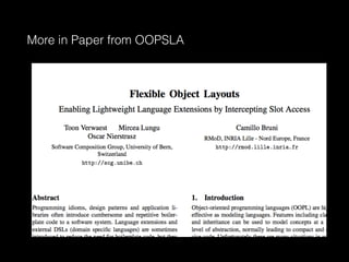 More in Paper from OOPSLA 
 