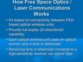 Free Space Optical Communication | PPT
