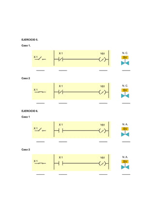 EJERCICIO 5.
Caso 1.
X 1 Y81
X 1
X 1 Y81
X 1 SV
N. C.
Caso 2
X 1 Y81
X 1
X 1 Y81
X 1 SV
N. C.
EJERCICIO 6.
Caso 1
X 1 Y81
X 1
X 1 Y81
X 1 SV
N. A.
Caso 2
X 1 Y81
X 1
X 1 Y81
X 1 SV
N. A.
 