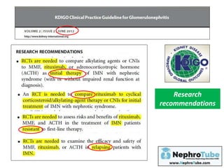 Research
recommendations
 